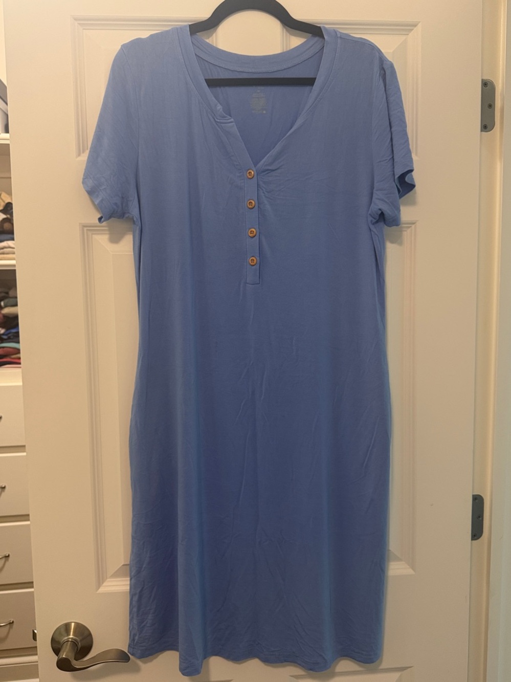Kyte BABY Blue Short Sleeve Sleep Dress